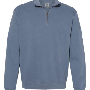 Garment-Dyed Quarter Zip Sweatshirt